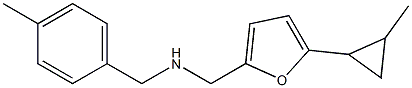 {[5-(2-methylcyclopropyl)furan-2-yl]methyl}[(4-methylphenyl)methyl]amine Structure