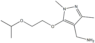 {1,3-dimethyl-5-[2-(propan-2-yloxy)ethoxy]-1H-pyrazol-4-yl}methanamine Struktur