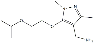 {1,3-dimethyl-5-[2-(propan-2-yloxy)ethoxy]-1H-pyrazol-4-yl}methanamine 化学構造式