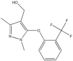 {1,3-dimethyl-5-[2-(trifluoromethyl)phenoxy]-1H-pyrazol-4-yl}methanol|