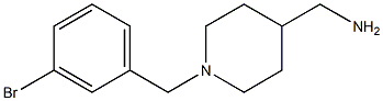 {1-[(3-bromophenyl)methyl]piperidin-4-yl}methanamine Structure