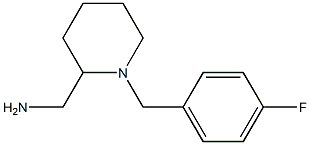 {1-[(4-fluorophenyl)methyl]piperidin-2-yl}methanamine Struktur