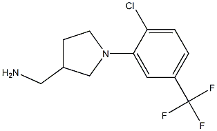 {1-[2-chloro-5-(trifluoromethyl)phenyl]pyrrolidin-3-yl}methanamine Structure