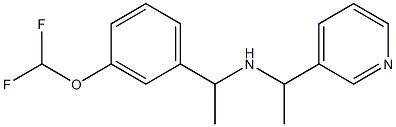 {1-[3-(difluoromethoxy)phenyl]ethyl}[1-(pyridin-3-yl)ethyl]amine 结构式