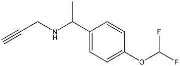 {1-[4-(difluoromethoxy)phenyl]ethyl}(prop-2-yn-1-yl)amine 化学構造式