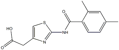 {2-[(2,4-dimethylbenzoyl)amino]-1,3-thiazol-4-yl}acetic acid Structure