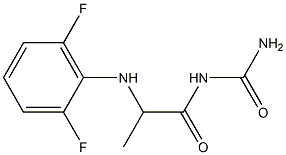 {2-[(2,6-difluorophenyl)amino]propanoyl}urea,,结构式