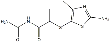 {2-[(2-amino-4-methyl-1,3-thiazol-5-yl)sulfanyl]propanoyl}urea,,结构式