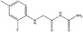 {2-[(2-fluoro-4-methylphenyl)amino]acetyl}urea Struktur