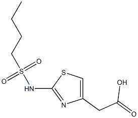 {2-[(butylsulfonyl)amino]-1,3-thiazol-4-yl}acetic acid,,结构式