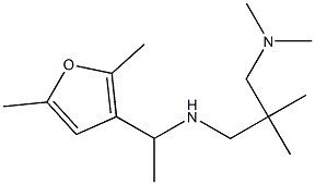 {2-[(dimethylamino)methyl]-2-methylpropyl}[1-(2,5-dimethylfuran-3-yl)ethyl]amine,,结构式