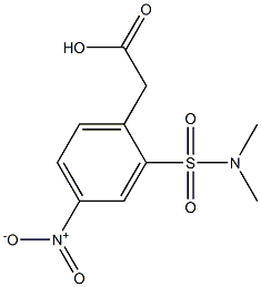 {2-[(dimethylamino)sulfonyl]-4-nitrophenyl}acetic acid,,结构式