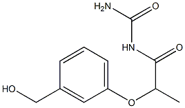 {2-[3-(hydroxymethyl)phenoxy]propanoyl}urea 化学構造式