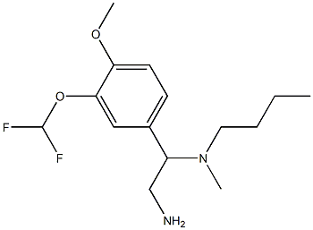 {2-amino-1-[3-(difluoromethoxy)-4-methoxyphenyl]ethyl}(butyl)methylamine Structure