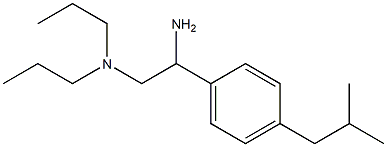 {2-amino-2-[4-(2-methylpropyl)phenyl]ethyl}dipropylamine,,结构式