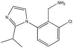 {2-chloro-6-[2-(propan-2-yl)-1H-imidazol-1-yl]phenyl}methanamine Structure