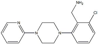 {2-chloro-6-[4-(pyridin-2-yl)piperazin-1-yl]phenyl}methanamine,,结构式