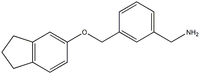 {3-[(2,3-dihydro-1H-inden-5-yloxy)methyl]phenyl}methanamine Structure