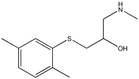 {3-[(2,5-dimethylphenyl)sulfanyl]-2-hydroxypropyl}(methyl)amine,,结构式