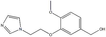 {3-[2-(1H-imidazol-1-yl)ethoxy]-4-methoxyphenyl}methanol 化学構造式