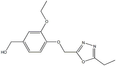 {3-ethoxy-4-[(5-ethyl-1,3,4-oxadiazol-2-yl)methoxy]phenyl}methanol Structure