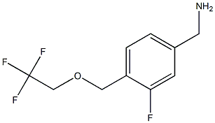 {3-fluoro-4-[(2,2,2-trifluoroethoxy)methyl]phenyl}methanamine Struktur