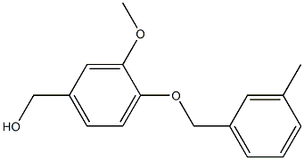 {3-methoxy-4-[(3-methylphenyl)methoxy]phenyl}methanol 结构式