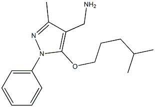 {3-methyl-5-[(4-methylpentyl)oxy]-1-phenyl-1H-pyrazol-4-yl}methanamine,,结构式