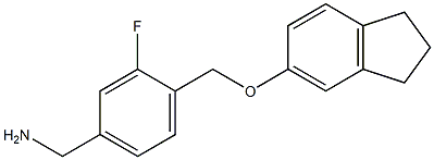 {4-[(2,3-dihydro-1H-inden-5-yloxy)methyl]-3-fluorophenyl}methanamine