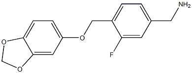 {4-[(2H-1,3-benzodioxol-5-yloxy)methyl]-3-fluorophenyl}methanamine