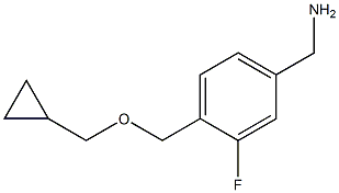 {4-[(cyclopropylmethoxy)methyl]-3-fluorophenyl}methanamine