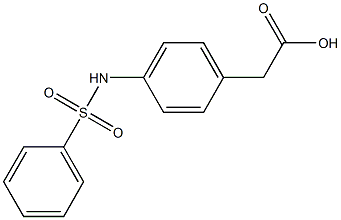 {4-[(phenylsulfonyl)amino]phenyl}acetic acid,,结构式