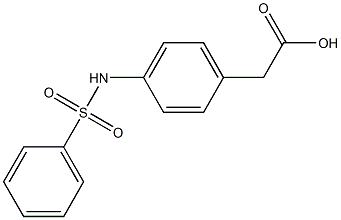 {4-[(phenylsulfonyl)amino]phenyl}acetic acid Structure