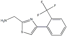 {4-[2-(trifluoromethyl)phenyl]-1,3-thiazol-2-yl}methanamine,,结构式