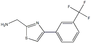 {4-[3-(trifluoromethyl)phenyl]-1,3-thiazol-2-yl}methanamine,,结构式