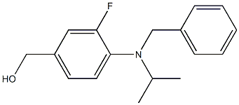 {4-[benzyl(propan-2-yl)amino]-3-fluorophenyl}methanol Struktur