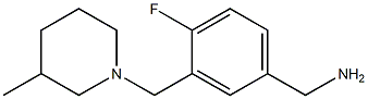 {4-fluoro-3-[(3-methylpiperidin-1-yl)methyl]phenyl}methanamine 化学構造式