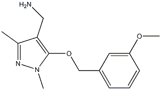 {5-[(3-methoxyphenyl)methoxy]-1,3-dimethyl-1H-pyrazol-4-yl}methanamine