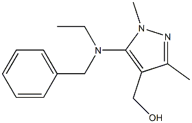 {5-[benzyl(ethyl)amino]-1,3-dimethyl-1H-pyrazol-4-yl}methanol Struktur