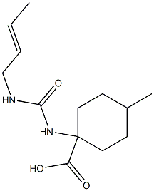 1-({[(2E)-but-2-enylamino]carbonyl}amino)-4-methylcyclohexanecarboxylic acid Structure