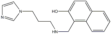 1-({[3-(1H-imidazol-1-yl)propyl]amino}methyl)naphthalen-2-ol Struktur