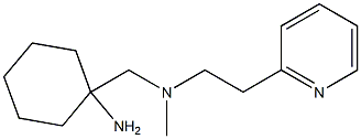 1-({methyl[2-(pyridin-2-yl)ethyl]amino}methyl)cyclohexan-1-amine Struktur