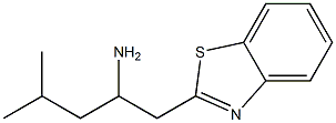 1-(1,3-benzothiazol-2-yl)-4-methylpentan-2-amine Struktur