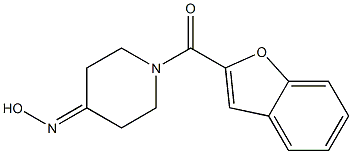 1-(1-benzofuran-2-ylcarbonyl)piperidin-4-one oxime 化学構造式