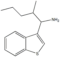 1-(1-benzothiophen-3-yl)-2-methylpentan-1-amine,,结构式