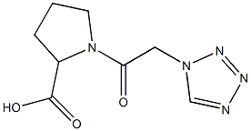 1-(1H-tetrazol-1-ylacetyl)pyrrolidine-2-carboxylic acid Structure