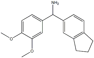 1-(2,3-dihydro-1H-inden-5-yl)-1-(3,4-dimethoxyphenyl)methanamine 结构式