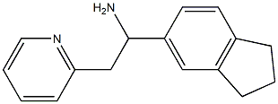 1-(2,3-dihydro-1H-inden-5-yl)-2-(pyridin-2-yl)ethan-1-amine 结构式
