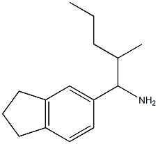 1-(2,3-dihydro-1H-inden-5-yl)-2-methylpentan-1-amine 化学構造式