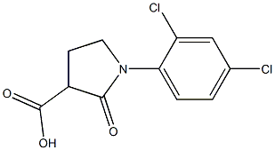 1-(2,4-dichlorophenyl)-2-oxopyrrolidine-3-carboxylic acid 化学構造式